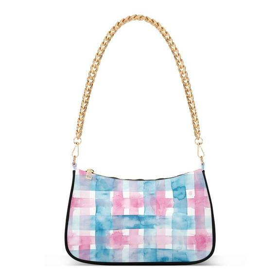 Cross Pink BlueWomen Small Shoulder Bag Crossbody Tote Hobo Bags Purse Clutch Handbags with Chain Strap for Women