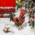 thumbnail image 2 of Chicken Insert Lifelike Chicks Wearing Christmas Hats Colorful Decorative Farm Animals For Outdoor Decoration, 2 of 7