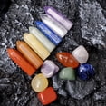 thumbnail image 3 of Kit de cristales premium, kit de cristales premium, 7 columnas hexagonales, juego de chakras de piedra de yoga irregular, diseño revolucionario, 3 of 9