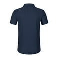 thumbnail image 6 of Mens Summer T Shirts Casual Button Down Short Sleeve Retro Shirt Fashion Solid Cotton Business Beach Tee Shirts, 6 of 7