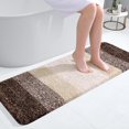 thumbnail image 1 of Luxury Bathroom Rug Mat, Extra Soft and Absorbent Bath Rugs, Non-Slip Plush Shaggy Bath Carpet Runner, Machine Wash Dry, Bath Mats for Bathroom Floor, Tub and Shower, 47x17, Brown, 1 of 6