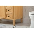 thumbnail image 5 of Elegant Decor Park Avenue 42" Aluminum MDF Single Bathroom Vanity - Natural Wood, 5 of 8