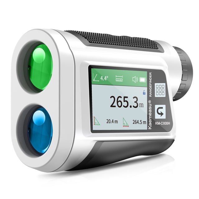 Rangefinder with LCD Touch Screen 6X Magnification 600M / 800M USB Rechargeable Finder Distance Meter with Speaker Slope Function Flag Locking Vibration