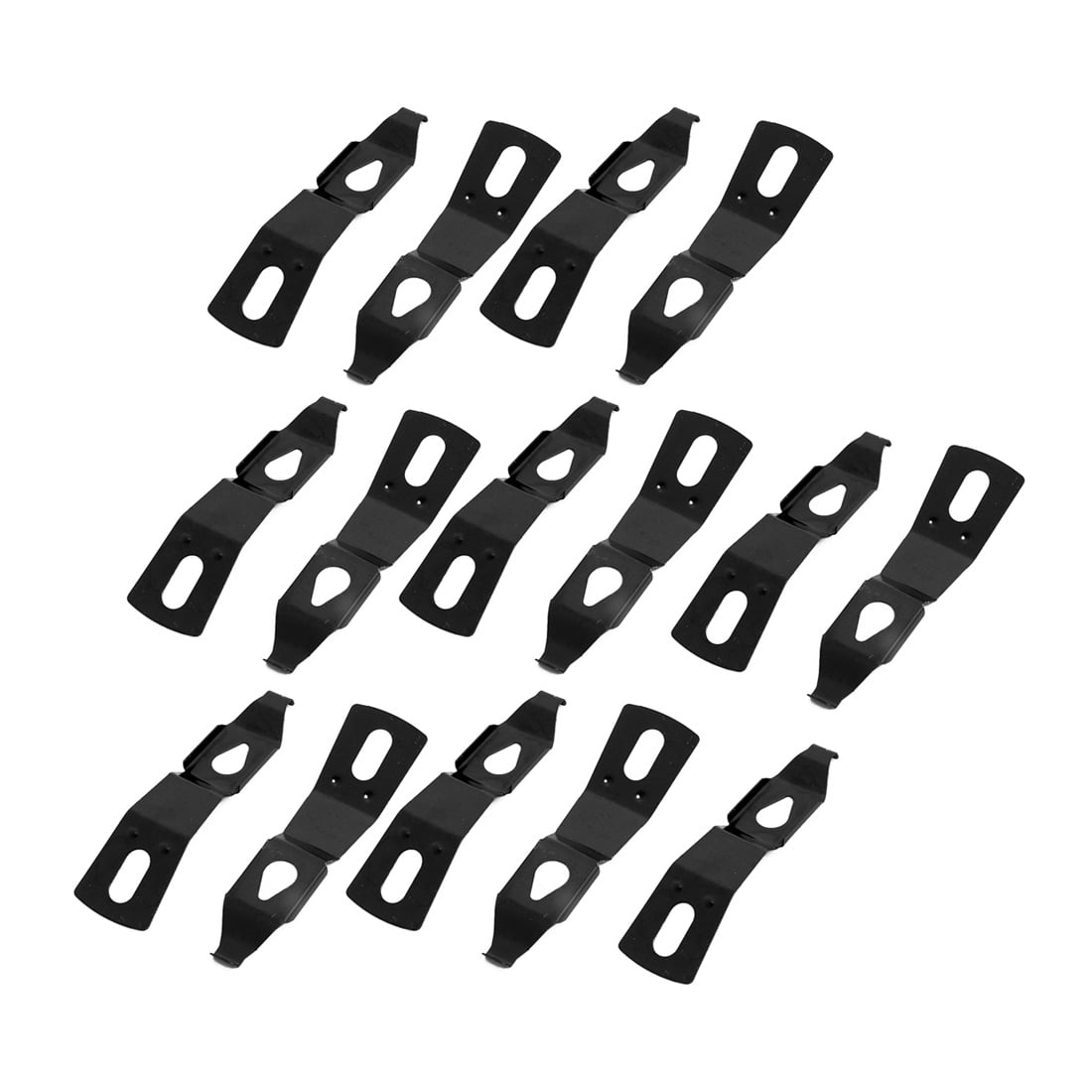 Uxcell 50mmx14mmx8mm Picture Photo Frame Metal Spring Turn Clip Hanger Black 15pcs
