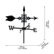 thumbnail image 3 of Veleta para jardín Veletas metálicas Indicadores de dirección del viento con adorno Veletas para techo para decoraciones de jardín, 3 of 4