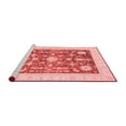 thumbnail image 2 of Ahgly Company Machine Washable Indoor Round Oriental Red Traditional Area Rugs, 5' Round, 2 of 4