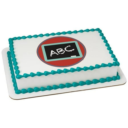 Abc Blackboard Edible Cake Topper Image Walmart Com