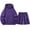 Purple, variant on WRKEKC Two Piece Sets for Women Solid Color Hooded Pocket Top with Elastic Tie Waist Long Sleeve Shirt and Shorts Sun Protection Set