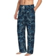 thumbnail image 2 of Uemuo Hawaiian Style Pattern Men's Wide Leg Palazzo Lounge Pants with Pockets Light Weight Loose Comfy Casual Pajama Pants-X-Large, 2 of 9