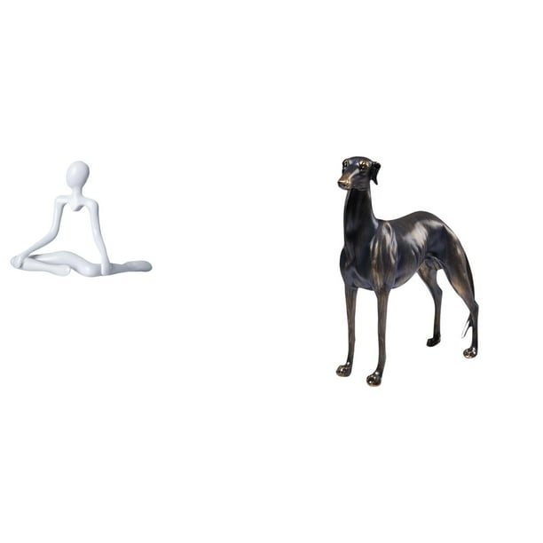 Figura de escritorio,Escultura abstracta de pensador para decoración de oficina y hogar.,Estatua de perro de resina,Estatua de perro galgo de resina con forma de animal,Escultura coleccionable