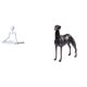 thumbnail image 1 of Figura de escritorio,Escultura abstracta de pensador para decoración de oficina y hogar.,Estatua de perro de resina,Estatua de perro galgo de resina con forma de animal,Escultura coleccionable, 1 of 8