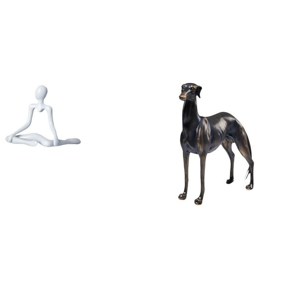 Figura de escritorio,Escultura abstracta de pensador para decoración de oficina y hogar.,Estatua de perro de resina,Estatua de perro galgo de resina con forma de animal,Escultura coleccionable