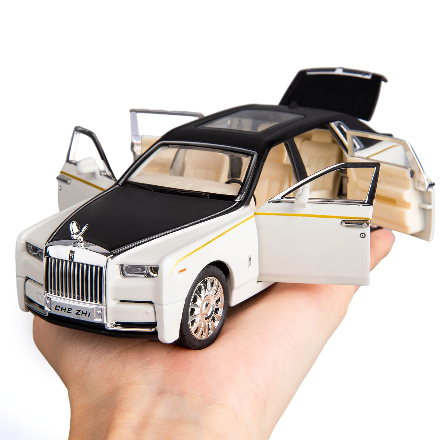 Rolls Royce Style 12v Ride On Car 4wd White  Outside Play