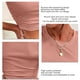 thumbnail image 5 of Camiseta corta ajustada para mujer,Camiseta de manga corta para mujer Camiseta corta ajustada para mujer Top de manga corta para mujer Rendimiento sólido, 5 of 6