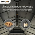 thumbnail image 6 of SUNJOY 12 x 20 ft. Wood Gazebo, Outdoor Patio Aluminum Hardtop Gazebo, Cedar Framed Wooden Gazebo with 2-Tier Roof, Suitable for Patios, Lawn and Backyard, Matte Black Roof  and Gray Wood Frame, 6 of 11