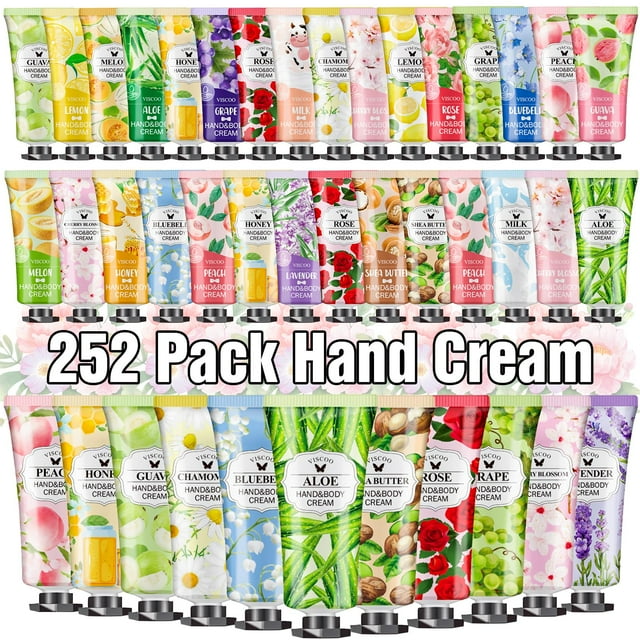 Set de crema de manos VISCOO, 252 unidades, hidratante, tamaño viaje