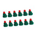 thumbnail image 3 of 12 piezas de mini sombreros de punto navideños, lindo sombrero de muñeca, artesanía para hacer joyas, regalos de fiesta, adorno navideño, sombrero de Verde, 3 of 8