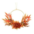 thumbnail image 1 of Shisuyan 1Pc Chrysanthemum Maple Leaf Wreath Thanksgiving Emulation Garland Orange, 1 of 8