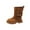 Khaki, variant on CAICJ98 Boots for Girls Suede Leather Mid Calf Boots Fashion Winter Boots Side Zipper Kids Knee High Boots for Girls (Toddler/Little Kid/Big Kid),13