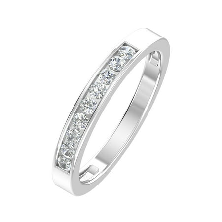 1/4ctw Diamond Channel Wedding Band in 10k Gold