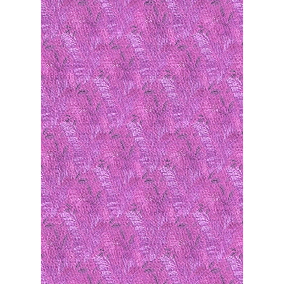 Ahgly Company Indoor Rectangle Patterned Bright Neon Pink Purple Area Rugs, 7' x 9'