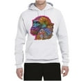 thumbnail image 3 of Colorful Neon Gorilla | Dean Russo Art Animal Lover Unisex Hoodie Sweatshirt, White, Medium, 3 of 6