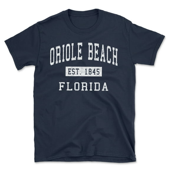 Oriole Beach Florida Classic Established Men's Cotton T-Shirt
