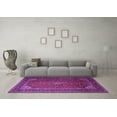 thumbnail image 3 of Ahgly Company Indoor Square Medallion Purple Traditional Area Rugs, 7' Square, 3 of 4