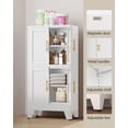 thumbnail image 6 of Metal Bathroom Storage Cabinet,47" Bathroom Storage Unit,Freestanding Bathroom Floor Cabinet with 4 Doors and 2 Adjustable Shelves for Bathroom,Kitchen,Living Room, Dining Room, 6 of 8