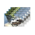 thumbnail image 4 of MKHERT Funny Fantasy Flying Ship and Floating Island Above The Clouds Placemats Table Mats for Dining Room Kitchen Table Decoration 12x18 inch,Set of 4, 4 of 4