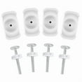 thumbnail image 1 of Gate Adapter 4PCS Gate Threaded Spindle Rod Pressure Gate Replacement Parts Screw Mounted Bolts Kit for Pets Gates,4 * wall retainers 4 * bolts,White, 1 of 7