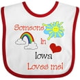 thumbnail image 3 of Inktastic Someone in Iowa Loves Me Boys or Girls Baby Bib, 3 of 4