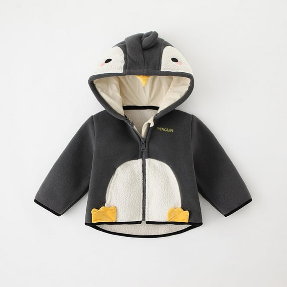 Wavsuf Children Jackets Plush Gray Coat Size 3-4 Years