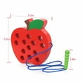 thumbnail image 2 of IFIT Montessori Large Apple Lacing, Montessori Toy Practical Life Materials, 2 of 2