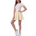 thumbnail image 2 of Faldas de mujer INSPIRE CHIC, falda de tirantes gótica con pliegues, elástica, de cintura alta, estilo A-line, Kawaii, color caqui claro, 2 of 6