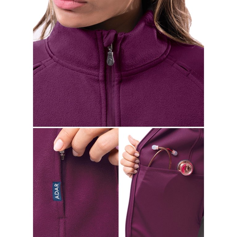 Adar Pro Fleece Jacket For Women - Bonded Fleece Warm-Up Jacket 