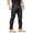 Black, variant on Mens Cargo Pants, Elastic Waist Button Closure 8 Pockets Breathable, Outdoor Work Trousers,Black S
