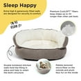 thumbnail image 3 of Best Friends by Sheri Pet Throne Gray Jumbo Round Orthopedic Cat and Dog, 3 of 7