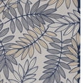 thumbnail image 5 of HomeRoots 10' X 13' Ivory And Navy Floral Non Skid Indoor Outdoor Area Rug, 5 of 6
