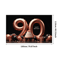 thumbnail image 2 of Elegant 90th Birthday Backdrop Banner with Rose Gold Elements, Birthday Party Decorations, Photography Props, Ideal for Celebrations and Memory Making, 2 of 3