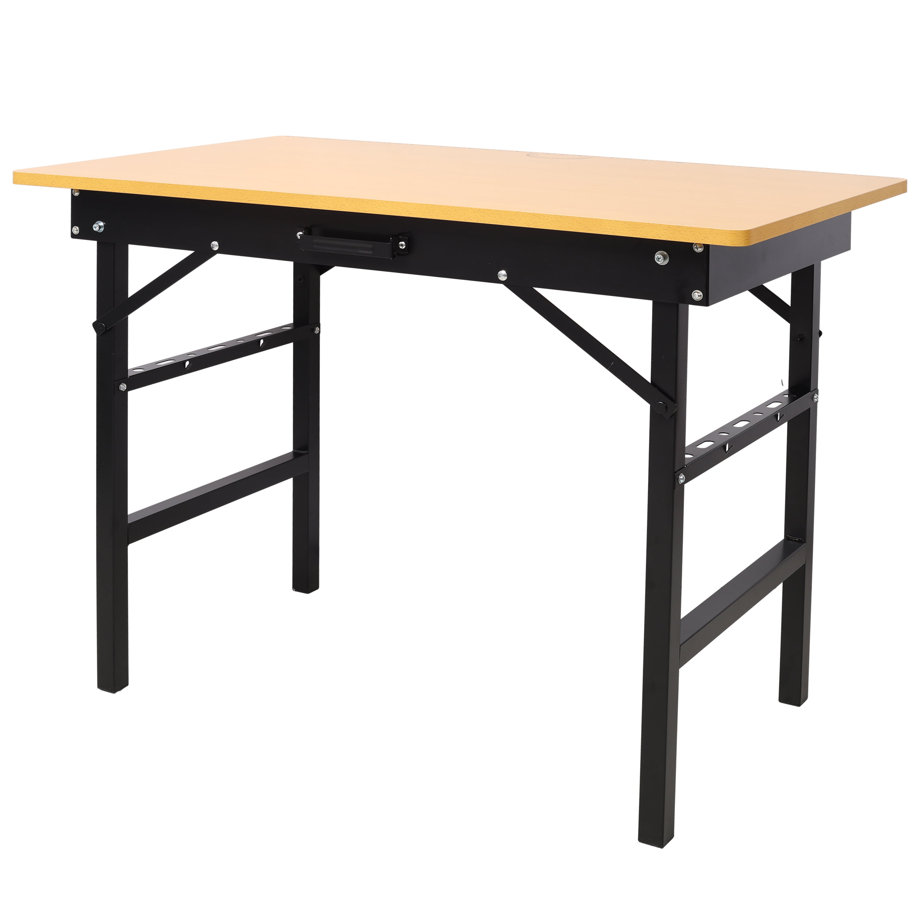 Portable Folding Work Table with Measuring Tape and Angle Finder,Portable Folding Workbench,Workshop Tool Bench,With Handle