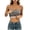 Gray, variant on Women's Built in Shelf Bra Camisoles Going Out Tops Padded Sleeveless Basic Shirt Ruched Spaghetti Strap Cami Shirts Comfort Soft Tank Top