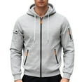 thumbnail image 1 of Ceisia Men's All Seasons Casual Solid Color Zipper Round Neck Long Sleeve Top - Comfortable Daily Gift Outdoor Wear, 1 of 8