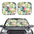 thumbnail image 2 of Sikiie Tropical Flowers Print Foldable Car Windshield Sun Visor, Car Window Sunshade Suitable for Sedan, SUV and Truck Car Accessories-Small, 2 of 6