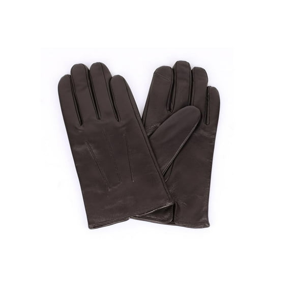 Karla Hanson Men's Genuine Leather Touch Screen Gloves - Espresso - S