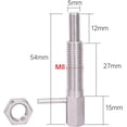 thumbnail image 2 of ZOUSSIQI Retractable Indexing Spring Plunger L Handle Assembly Bolt Accessories Direct Replaces Indexing Plunger Pin with Nut CA919-34754, 2 of 7