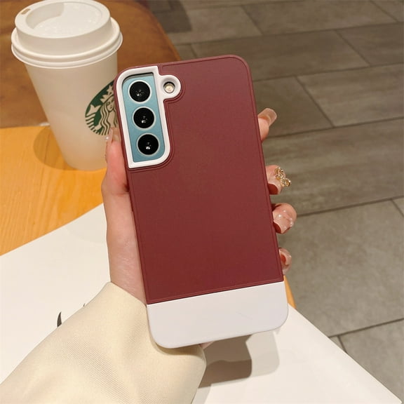 Liquid Silicone Case for Samsung Galaxy S22 Ultra with Camera Protection Ultra Thin Shockproof Cover-Red