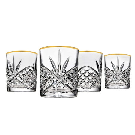 

Dublin Crystal Gold Rim Whiskey Glass 11oz Set of 4