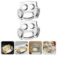 thumbnail image 3 of 2 Pcs Assiette pour Aliments Assiette Compartimentée en Acier Inoxydable Assiette pour Aliments pour Tout-Petits Assiette Compartimentée pour Servir les Aliments Assiette pour Enfants, 3 of 9