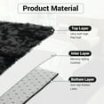 thumbnail image 4 of Hasoo 2' x 8' Shag Rug for Living Room, Fluffy Washable Rug for Bedroom, Nursery, Teen Bedroom Decor, Tie-dye Gray/Black, 4 of 7